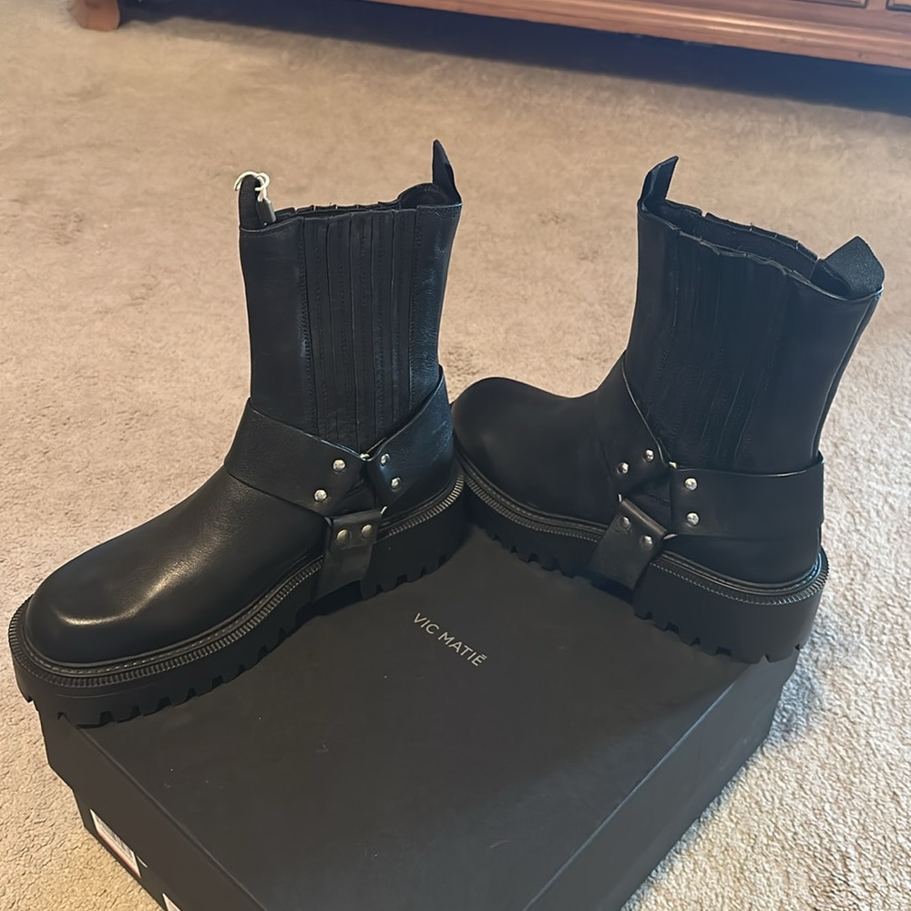 Vic Mati Ankle Biker Boots. View 2